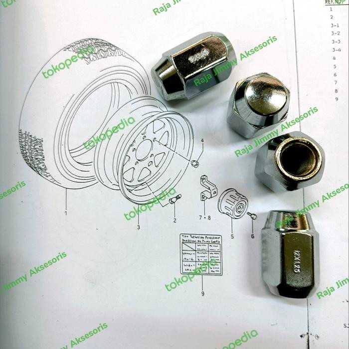 Mur Baut Roda Racing Suzuki Jimny Katana/Caribian/Sierra/Samurai