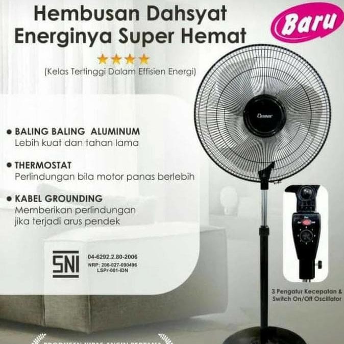 Kipas Angin Cosmos Berdiri Besi Tif 1801S/ Stand Fan Cosmos 18 In Besi