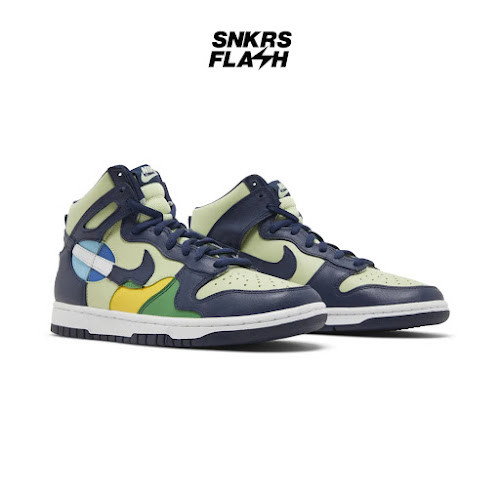 NIKE DUNK HIGH LX PISTACHIO MIDNIGHT NAVY Sepatu Sneakers Wanita - DQ7575300 - Size 40.5