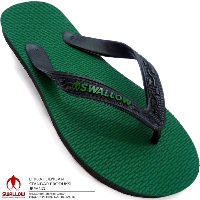 Sandal Jepit Swallow Modern 108 D [Green] Size tersedia Uk. 9,5 - 12 Warna Hijau Karet Kasual