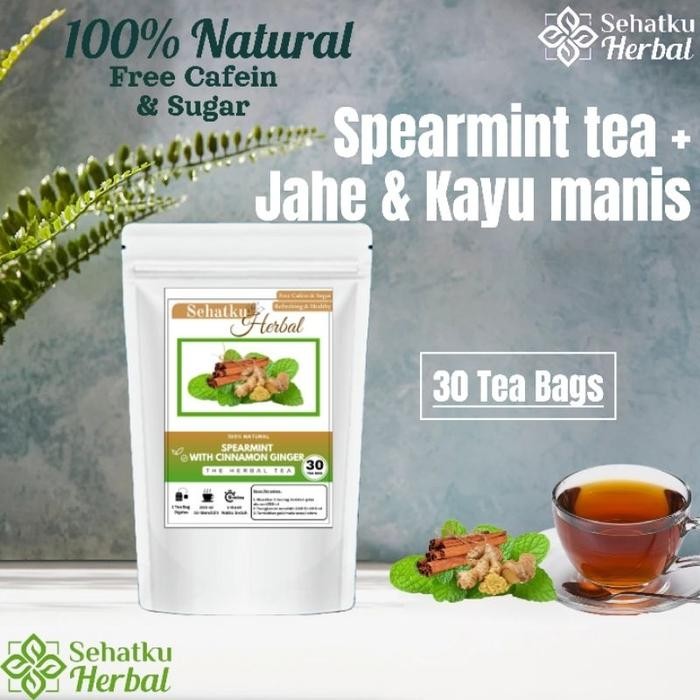 

Lecy.store2 Sehatkuherbal Spearmint tea with cinnamon,Ginger tea Isi 30 tea bag