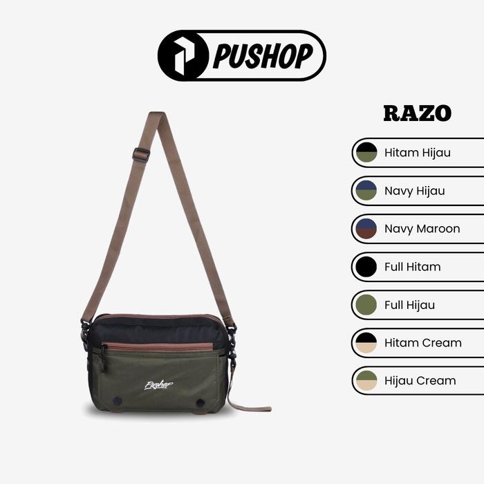 

TX836 Pushop Authentic - Tas Selempang Pria Pushop RAZO STOK TERBATAS