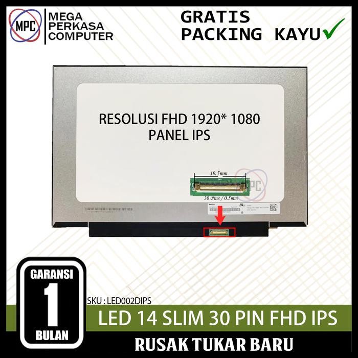 Led Lcd Asus Vivobook A409Fj A409Ua A409Uj A409Jb 14 Inch 30 Pin Full Hd Ips Laptop Screen