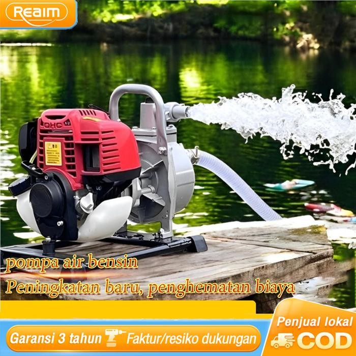 Mitsuru Mesin Pompa Air Bensin Outdoor Mesin Sedot Irigasi Empang Sawah Mesin Pengering 1 Inch