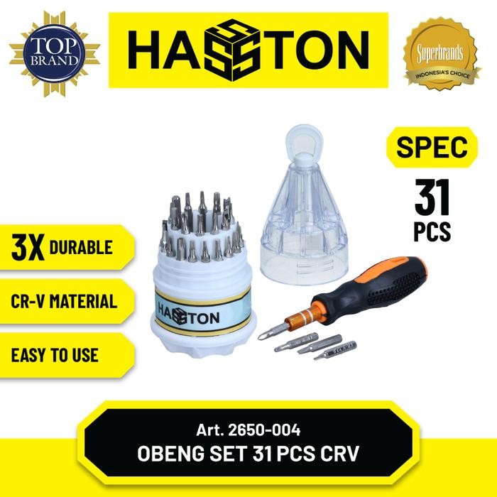 Hasston Obeng CRV Multifungsi Set 31Pcs (2650-004) *