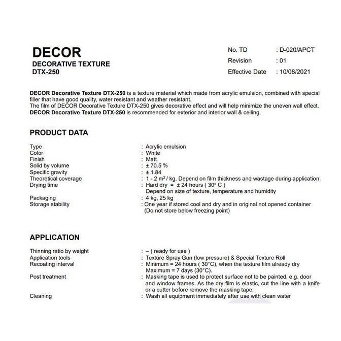 Cat Texture Tembok PROPAN DECORATIVE TEXTURE DTX-250 (25 kg)