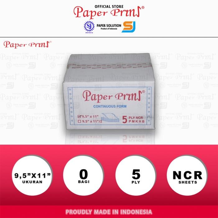 

Paperpryns Kertas Continuous Form 5PLY NCR 9,5" x 11