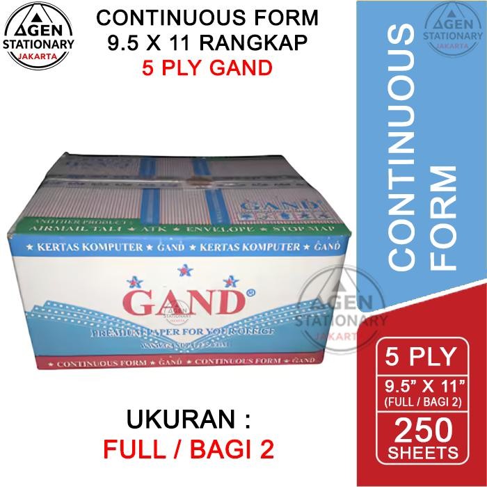

KERTAS CONTINUOUS FORM GAND 9.5 X 11 5 PLY FULL BAGI 2 FAKTUR SURAT JALAN HVS RANGKAP 5