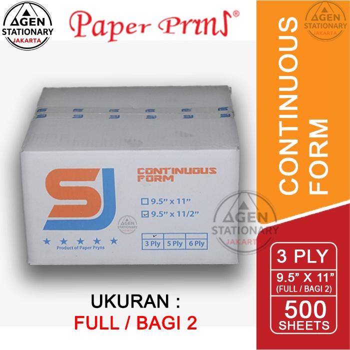 

KERTAS CONTINUOUS FORM SJ 9.5 X 11 3 PLY PAPER PRINT FULL BAGI 2 FAKTUR SURAT JALAN HVS RANGKAP 3