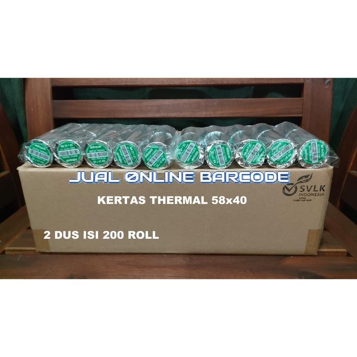 

PAKET PER DUS KERTAS THERMAL MOBILE PRINTER 58x40 57x40 - PAKET KERTAS STRUK TERMAL 58x30 57x30
