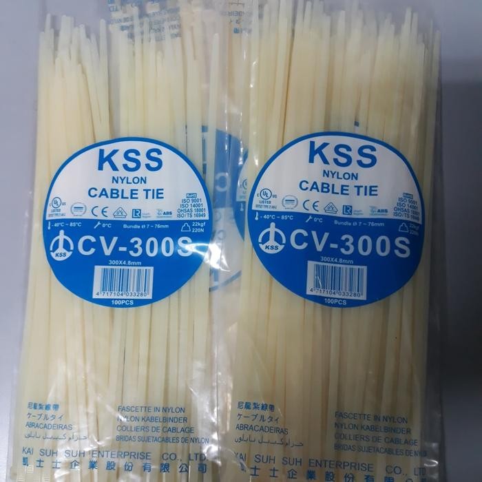 

Kabel Ties Kss Cv 300 S Isi 100 Pcs ( Putih / Hitam )