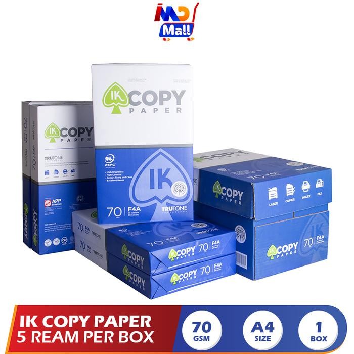 

Kertas Fotocopy IK Copy Paper F4 70 Gram 1 Dus