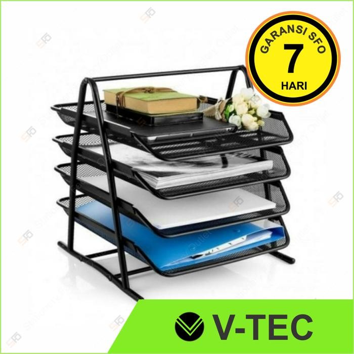 

Document Tray V-tec 4 Susun- Latter Organizer Vtec VT-BS.04JR - Bak Surat