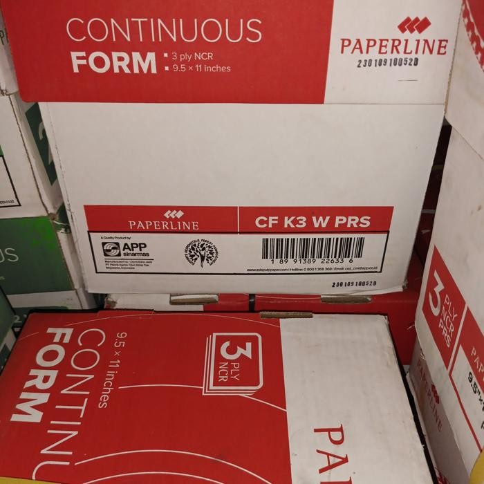 

paperline continuous form 9 1/2 x 11 3 ply/2