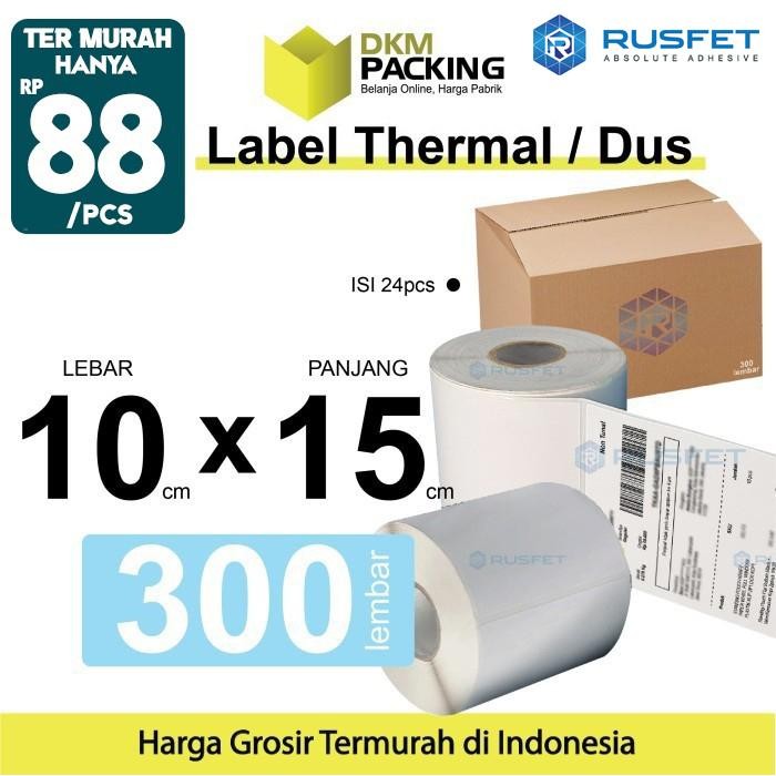 

Thermal Printer Stiker Label Resi Sticker Barcode POS A6 10x15cm / DUS