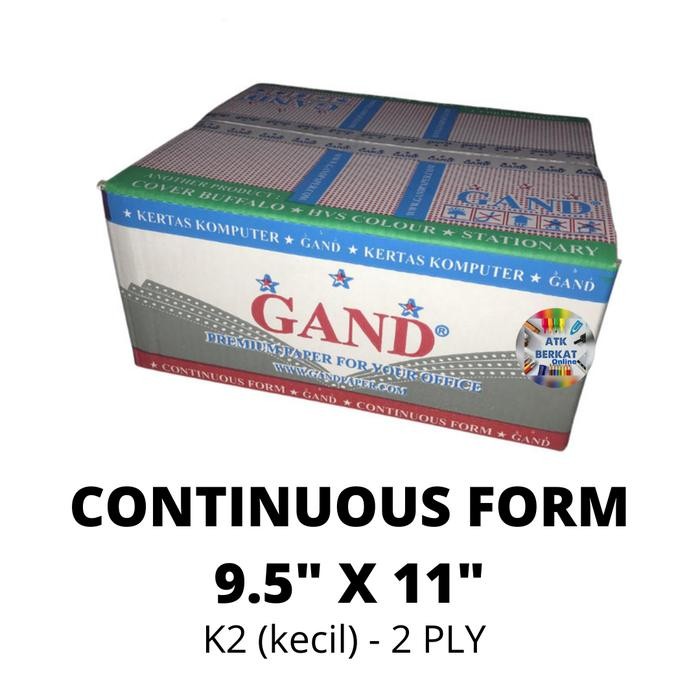 

continous form Kertas Print GAND K 2 PLY