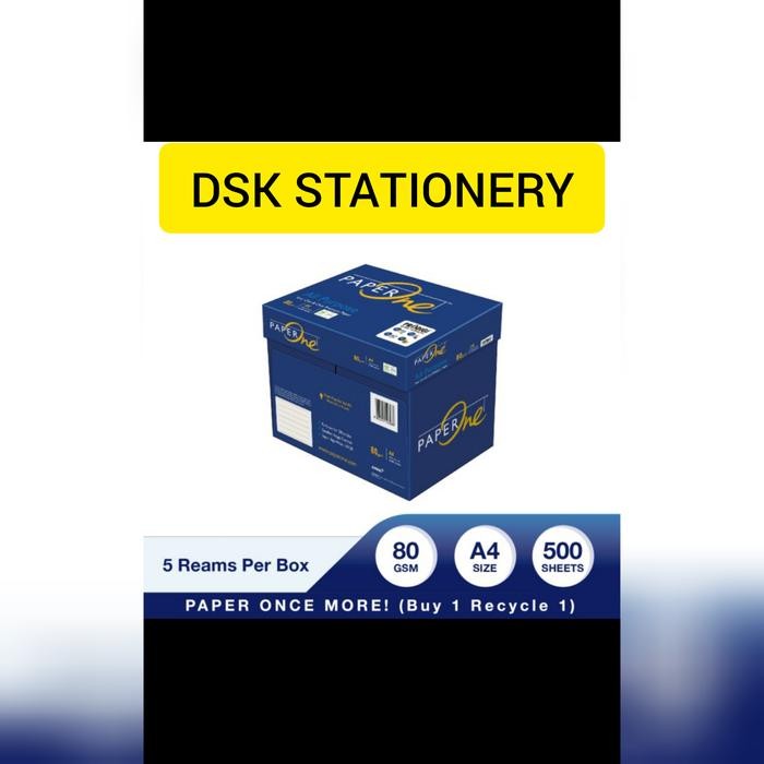 

KERTAS HVS PAPERONE A4 80 GRAM 1 BOX ISI 5 RIM PROMO !!!