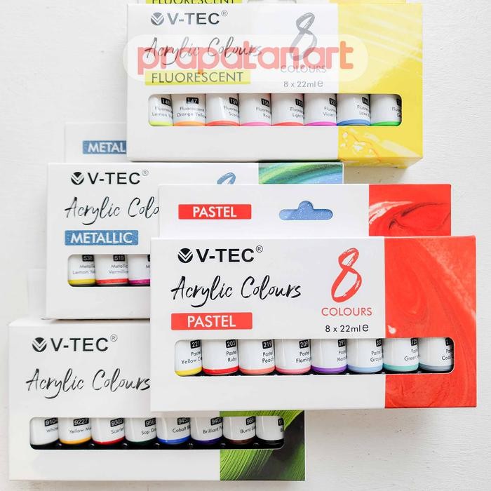 

Stok Baru Cat Akrilik Set V-TEC 8x22ml V-TEC Acrylic Set