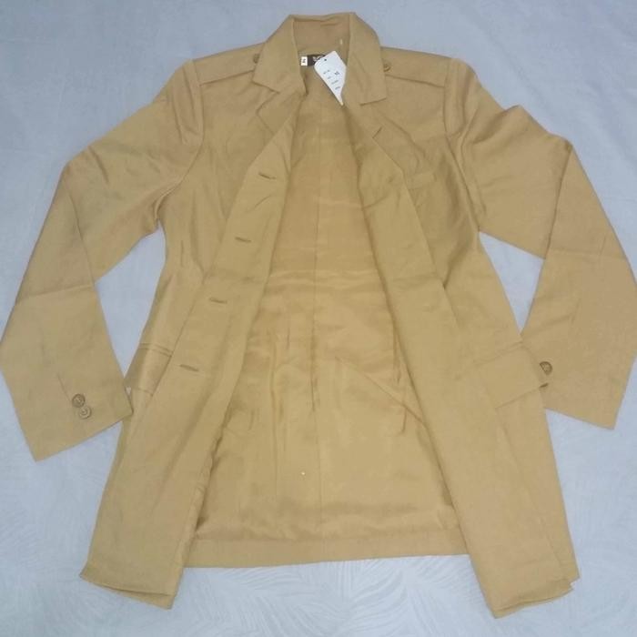 Seragam Pns Wanita Pdh Khaki Muda Setelan Blazer Rok Model A