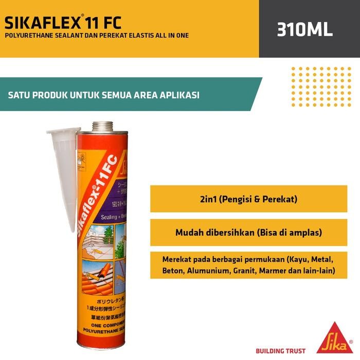 

Stok Baru Sikaflex 11 FC Sealant Pengisi Celah Beton Jendela PU 310 ml