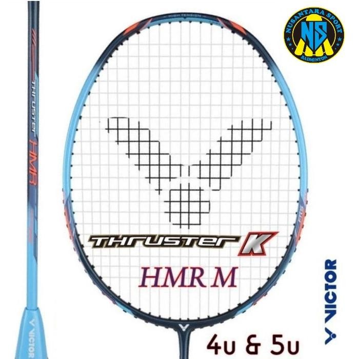 Raket Badminton Victor Thruster K Hmr / Tk Hmr Light Blue "New Color" Terlaris Best Quality 100%