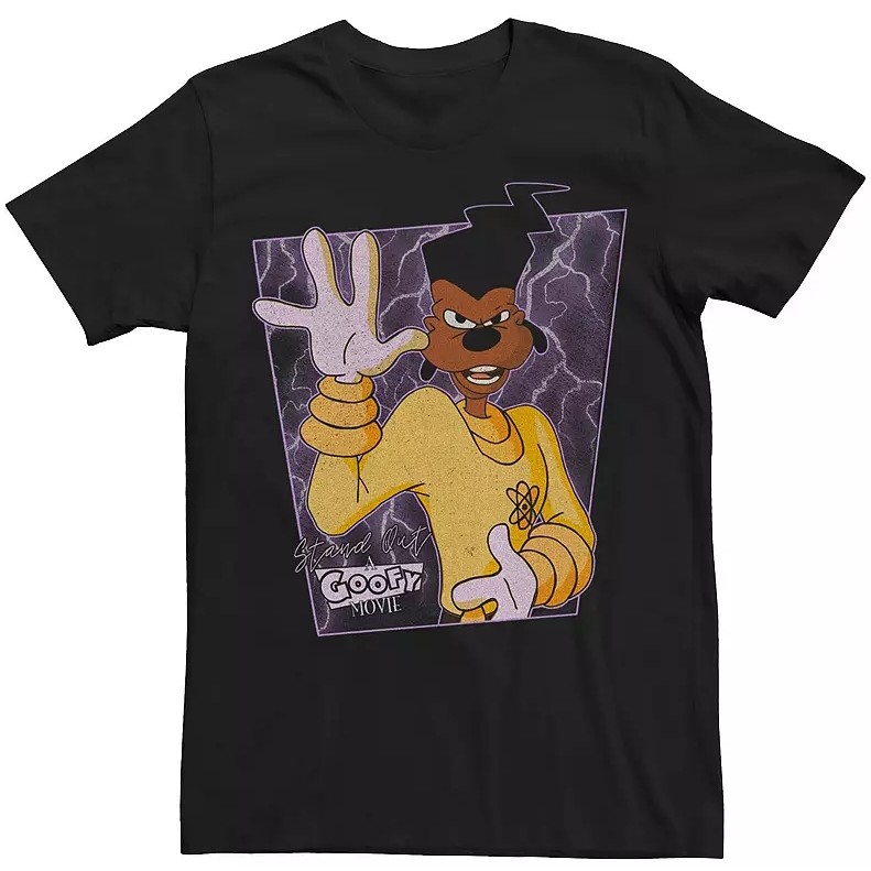 Kaos Poster Powerline Film Disney's Goofy Katun CrewNeck Unisex Pria Wanita