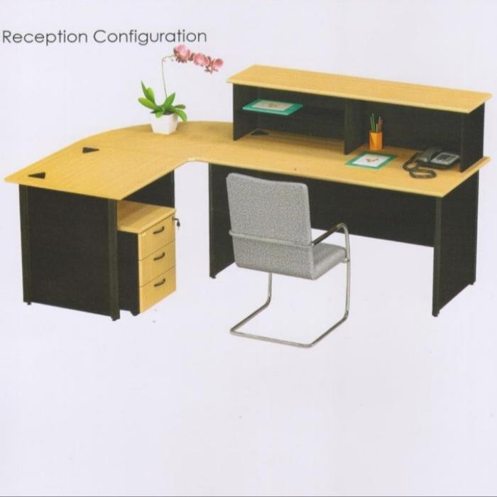 Meja Kantor Meja Resepsionis Euro Bentuk L Terlaris