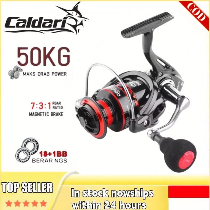 Exori Fishing - Reel Spinning Drag Maks 50Kg Pegangan Cnc Kuat Model 2000-7000 Cocok Semua Perairan