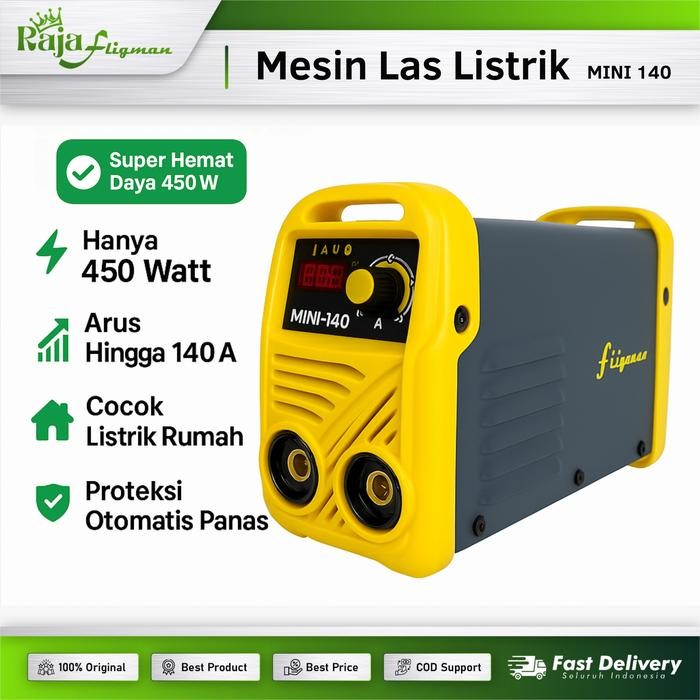 Promo Fligman Mesin Las Listrik Igbt 140 Mini Trafo Las Mma 450 Watt Terbaru