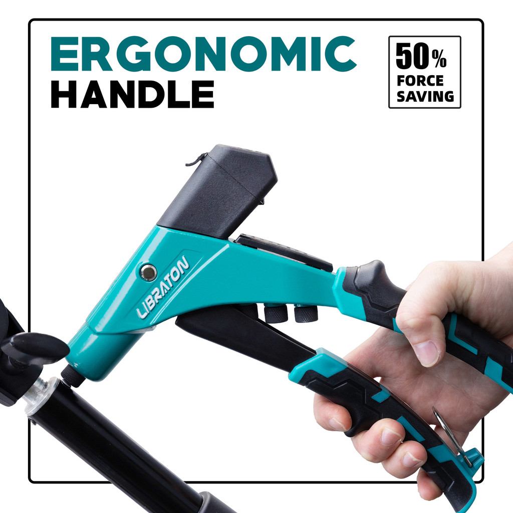 Single Handed Heavy Duty Rivet Gun Rivet Gun Set Pop Rivet Gun Set Manual Riveting Gun includes