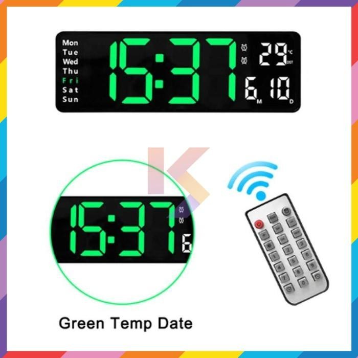 Jam Dinding Digital Minimalis Multifungsi with Remote - 6629 *