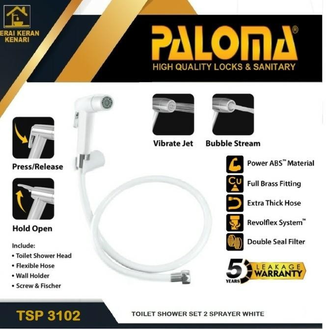 Terbaik Paloma Tsp 3102 Toilet Shower Putih Jet Shower Bidet Cebok Kloset Wc