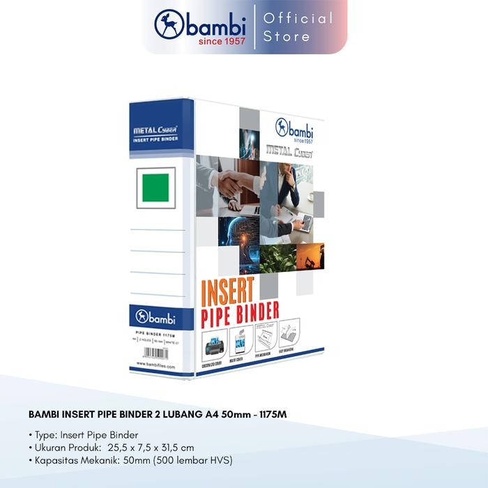 

Bambi Insert Pipe Binder A4 Full Spine 4 Colour Labels Kode 1175M