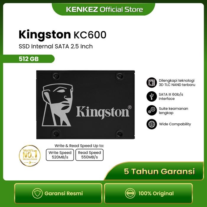 Kingston KC600 SSD Internal 512GB SATA 2.5"