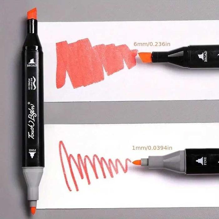 

Touch Spidol Dual Side Fine Art Warna Warni Pen Marker Sketsa Lukis Pasti Ori