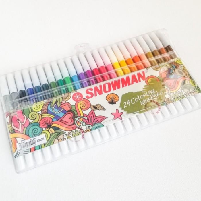 

Spidol Marker Kecil Snowman 24 Warna / 24 Colours Pw-24A Pasti Ori