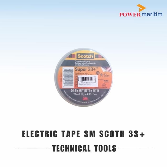 ISOLASI LISTRIK MERK 3M SCOTCH SUPER 33+ VINYL ELECTRICAL TAPE SCOTCH