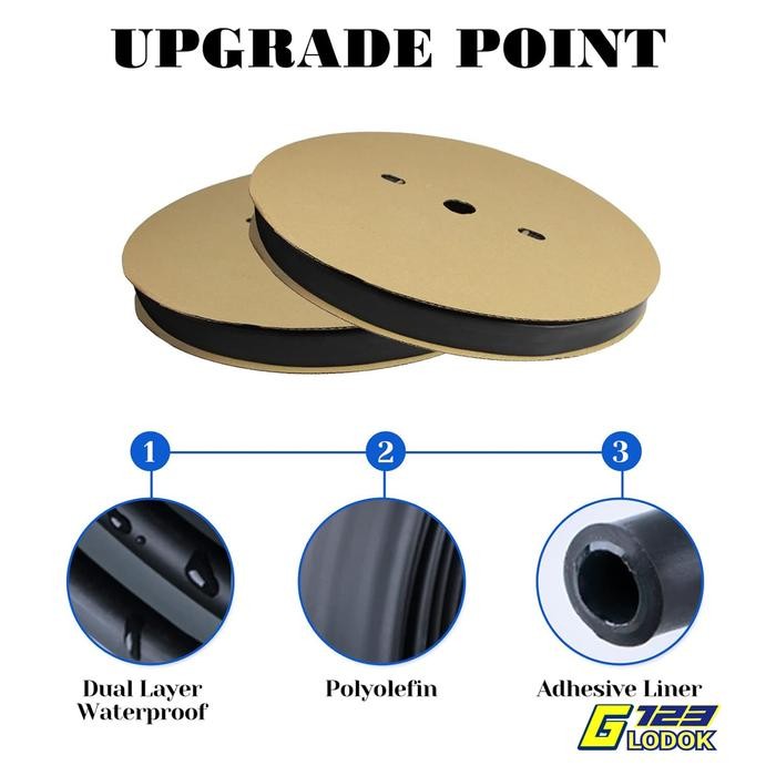 HEAT SHRINK KABEL BAKAR KONEKTOR PENYAMBUNG KABEL ISOLASI UKURAN BESAR