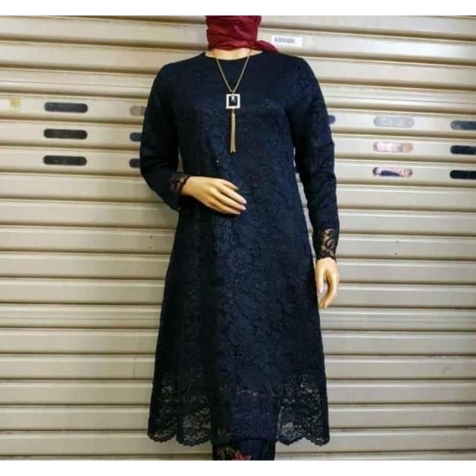 CUMA ATASAN SAJA / ATASAN TUNIK KEBAYA BROKAT MODERN PESTA /HIJAU