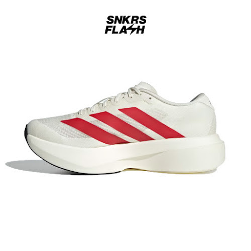 ADIDAS ADIZERO EVO SL OFF WHITE BETTER SCARLET Sepatu Lari Pria - JS1182 - Size 42