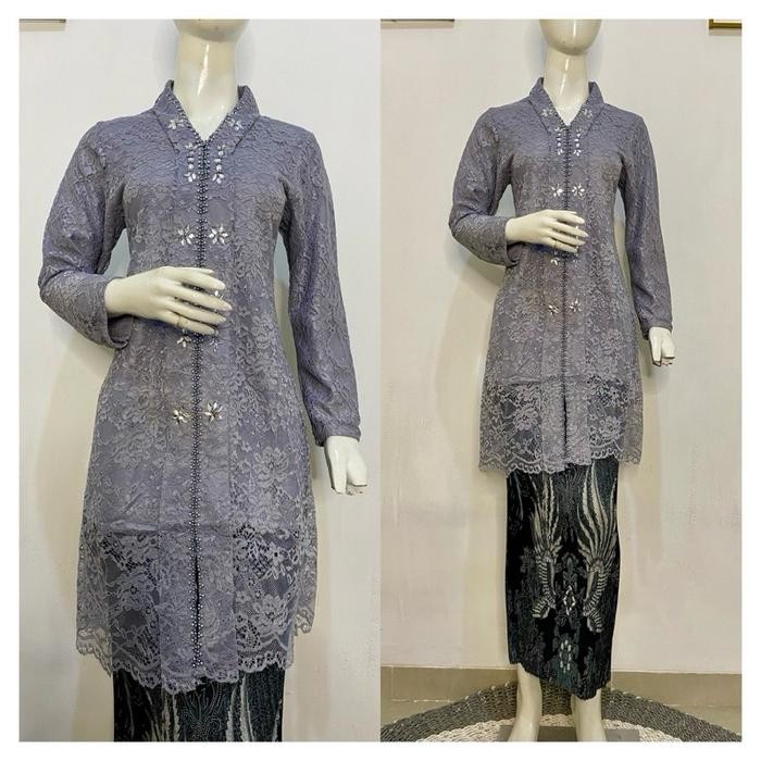 TUNIK BROKAT BUSUI MODERN - KEBAYA PESTA - KEBAYA TUNIK - KEBAYA WISUDA MODERN HIJAB FRIENDY