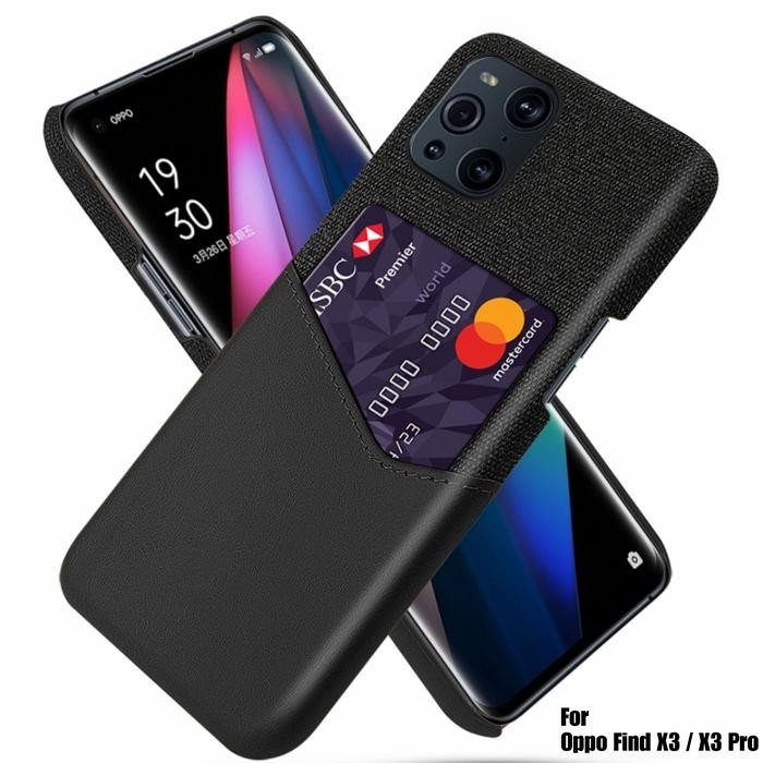 TERBARU CARD LEATHER TEXTURED CASE OPPO FIND X3 / FIND X3 PRO CASING LUXURY TERMURAH