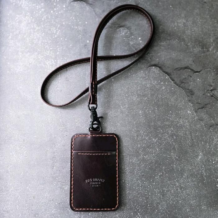 

Marshal Dark Hickory, Leather LanyardIdHolder