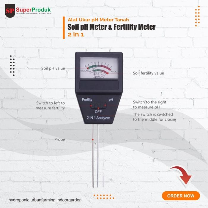 Soil Ph Meter 2In1 & Soil Fertility Meter Soil Tester