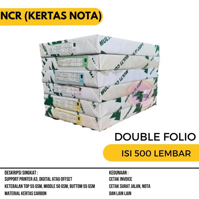 

Kertas Ncr Double Folio 500 Lembar Multi Copy
