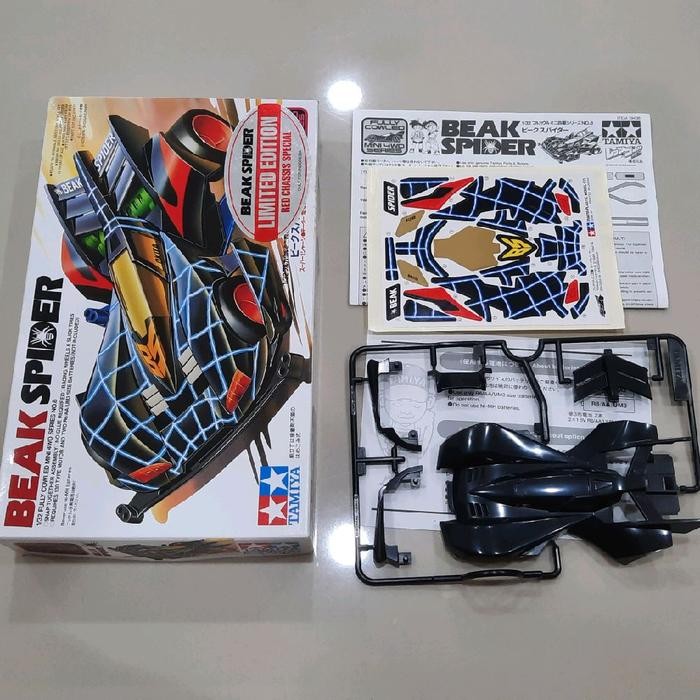 Body Beak Spider Super 1 + Decal + Dus Manual Book Ori Tamiya