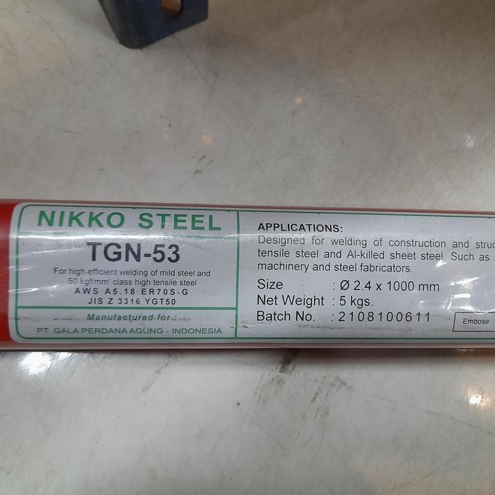 KAWAT LAS TGN53 NIKKO STEEL DIA.2,4MM