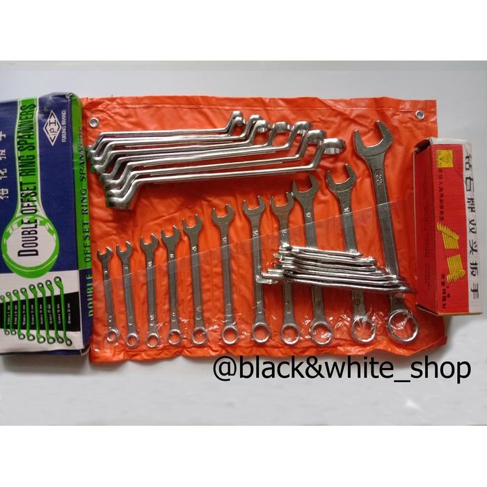 Cuci Gudang Tool Set Kunci Ring Pas Set + Kunci Ring Fukung + Kunci Pas Set