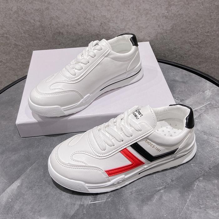 onj Sepatu Putih Sneakers Wanita Cewek Casual Kets Import Original Korea