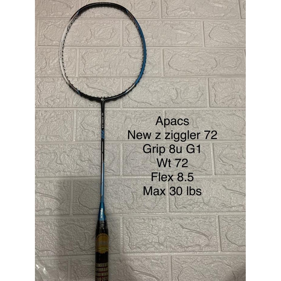 Raket Badminton Apacs New Z Ziggler 72 Grip 8U G1 Original